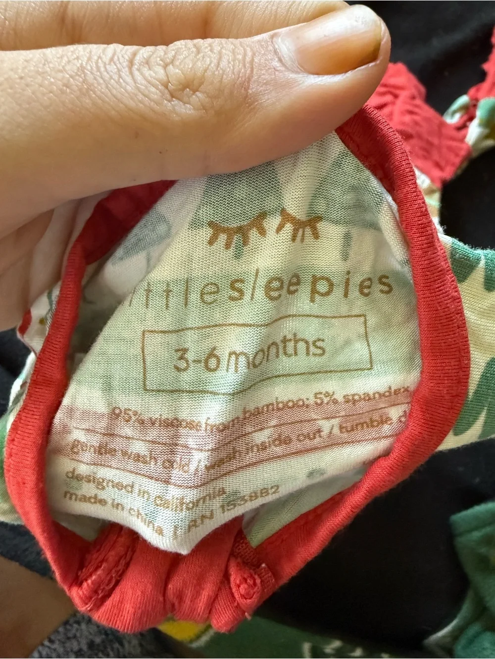 Little Sleepies Christmas Tree & Stocking Footed One-Piece - Red, Green, Gold